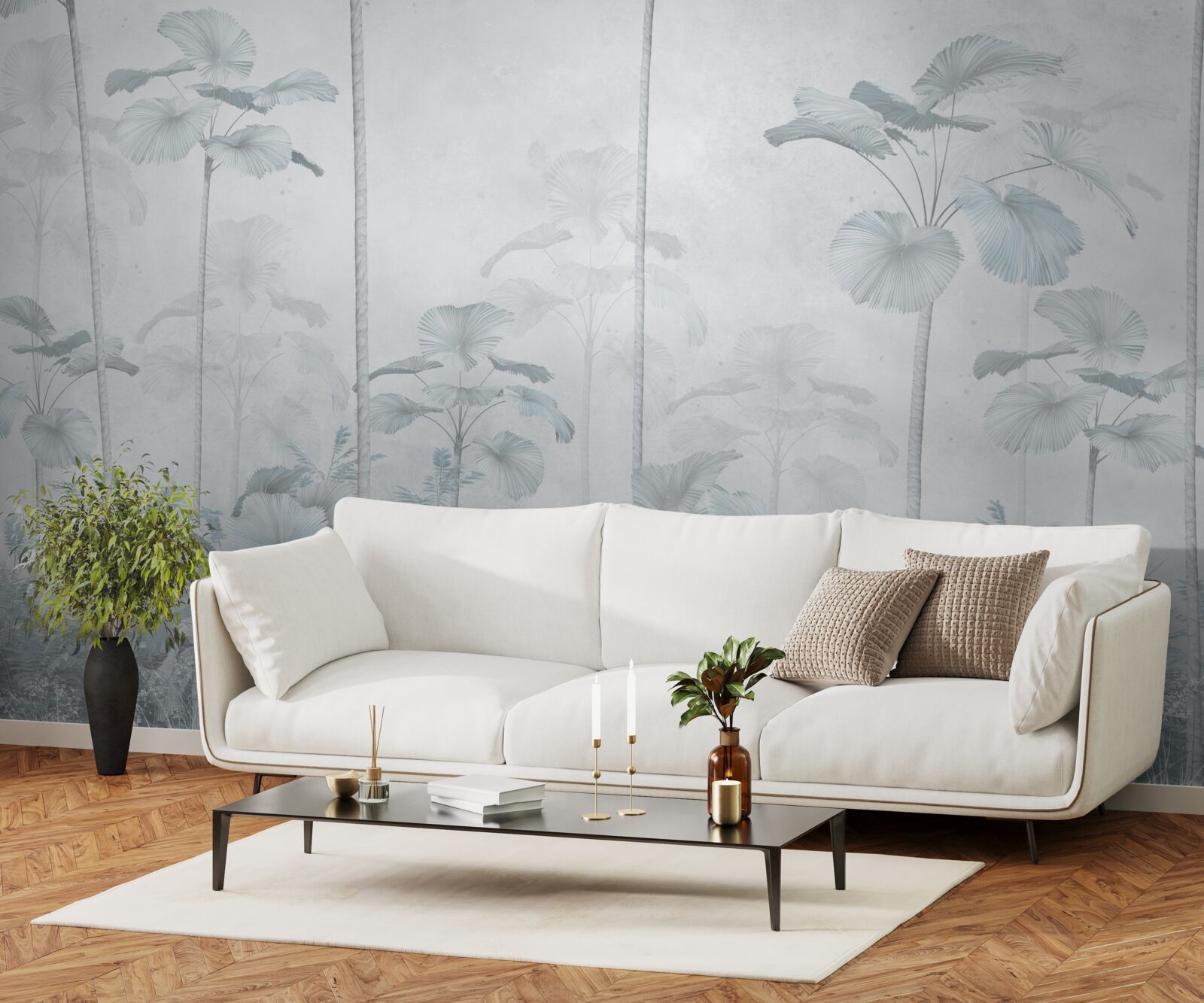 Fototapet ceață densă în regiunea tropicală