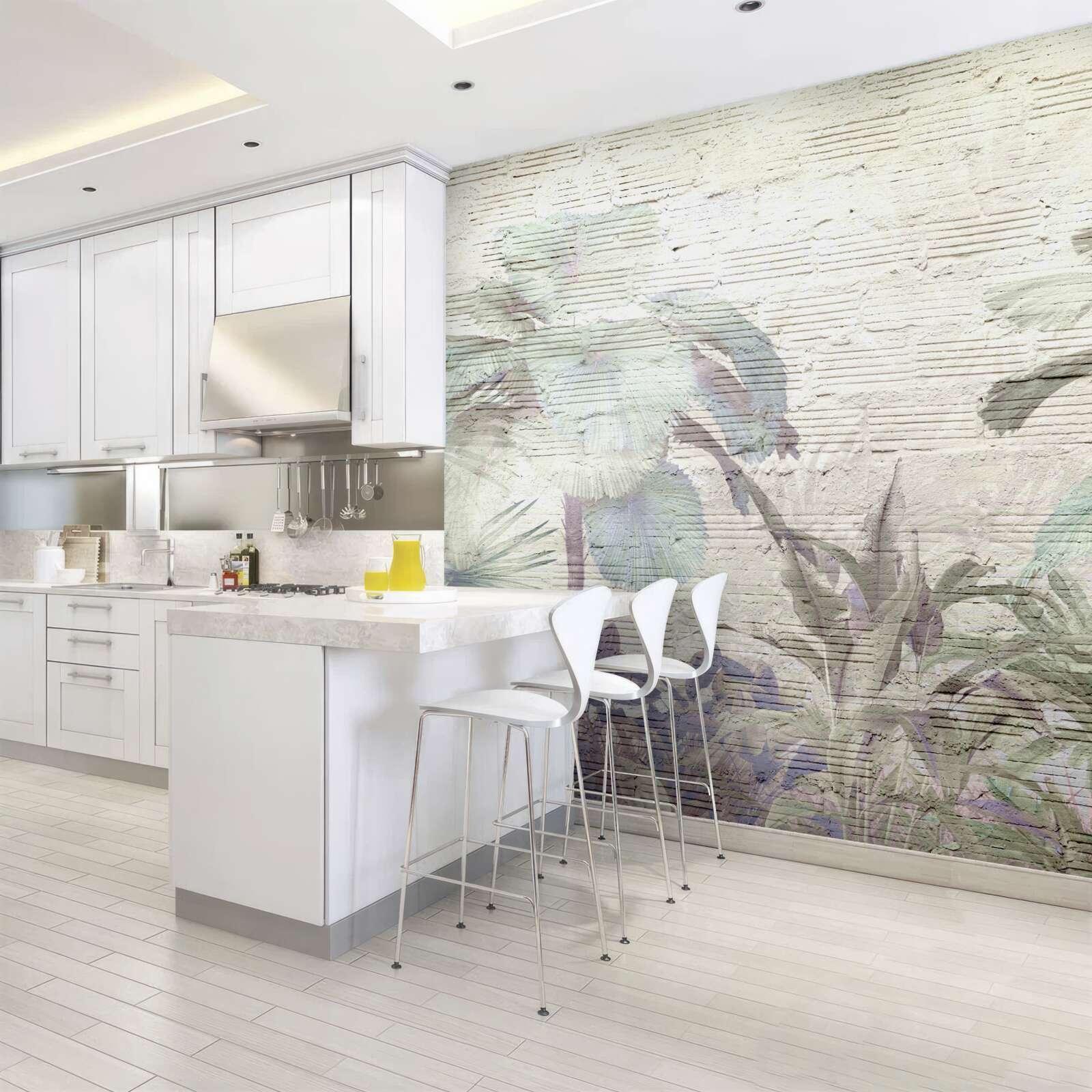 Fototapet plante tropicale expuse la vânturi puternice