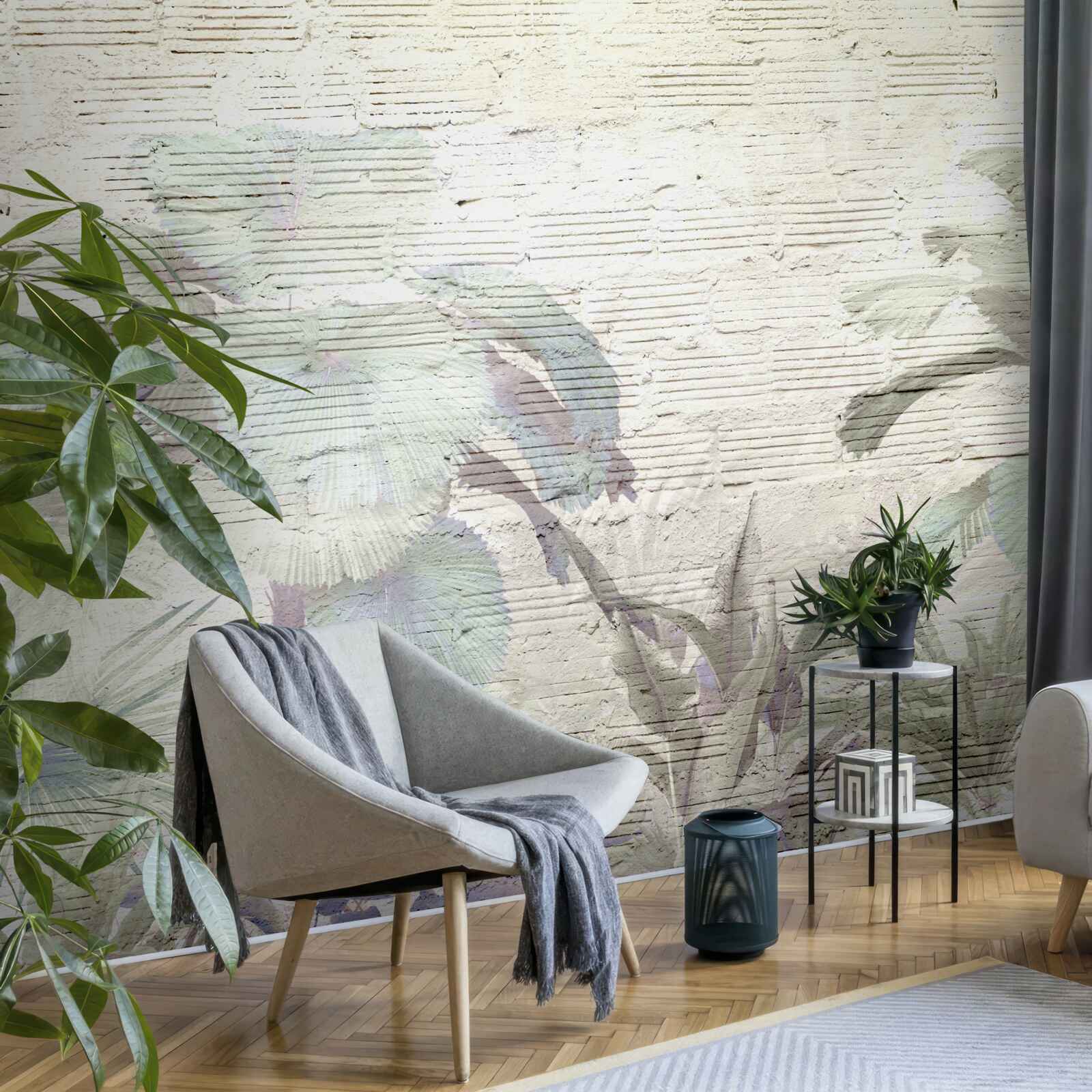 Fototapet plante tropicale expuse la vânturi puternice