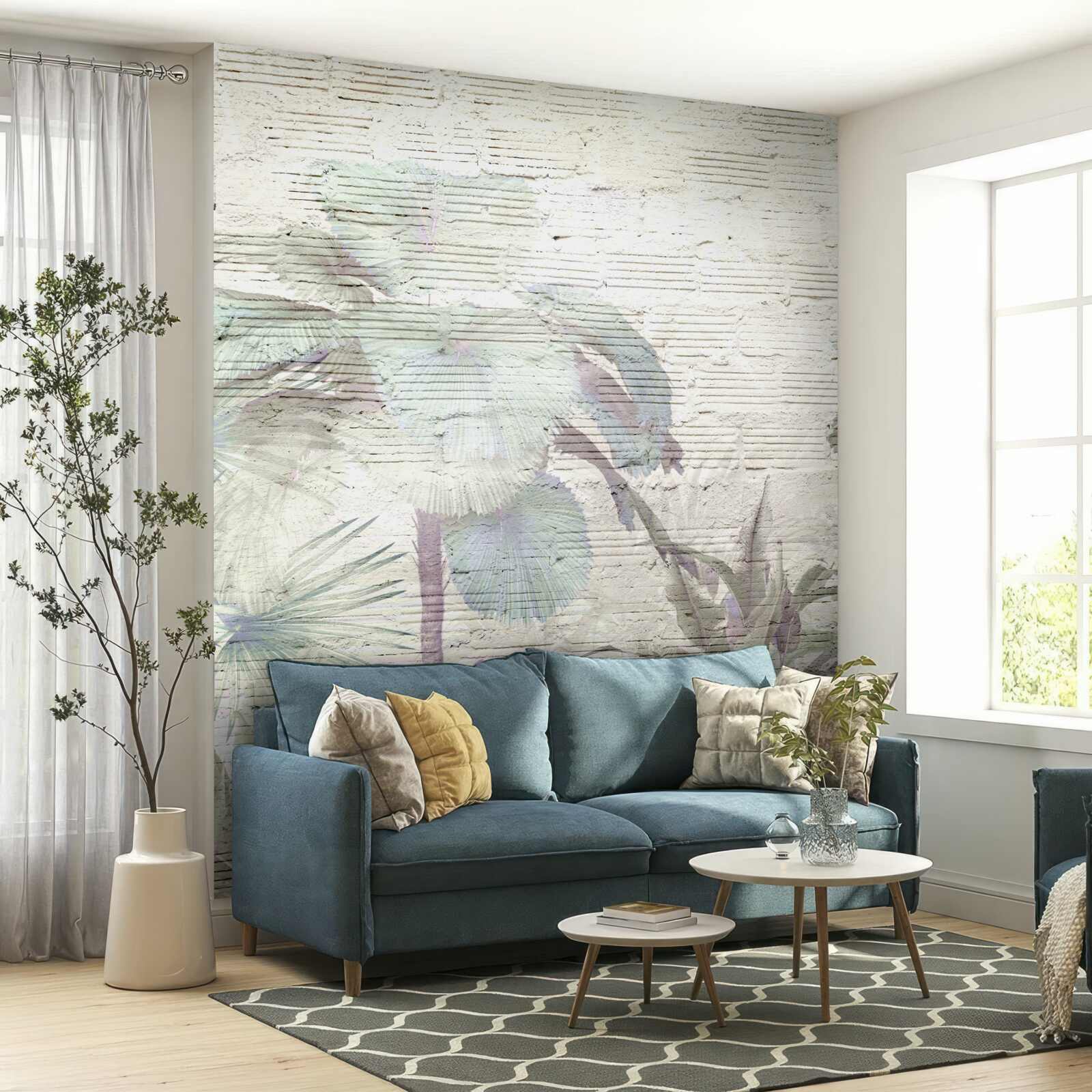 Fototapet plante tropicale expuse la vânturi puternice