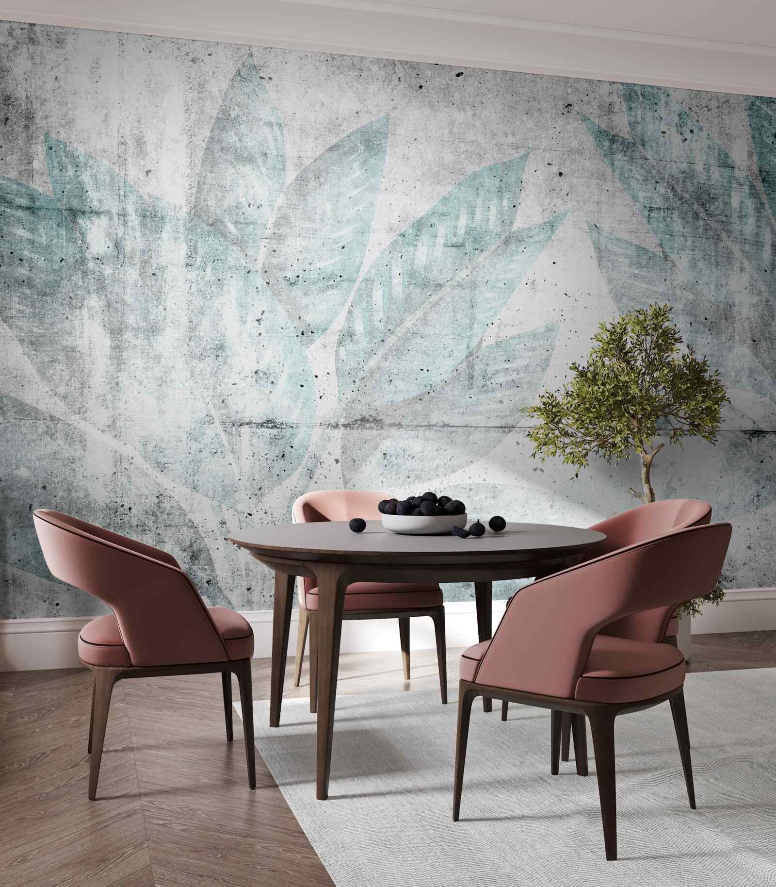 Fototapet printuri de frunze mari de toamnă