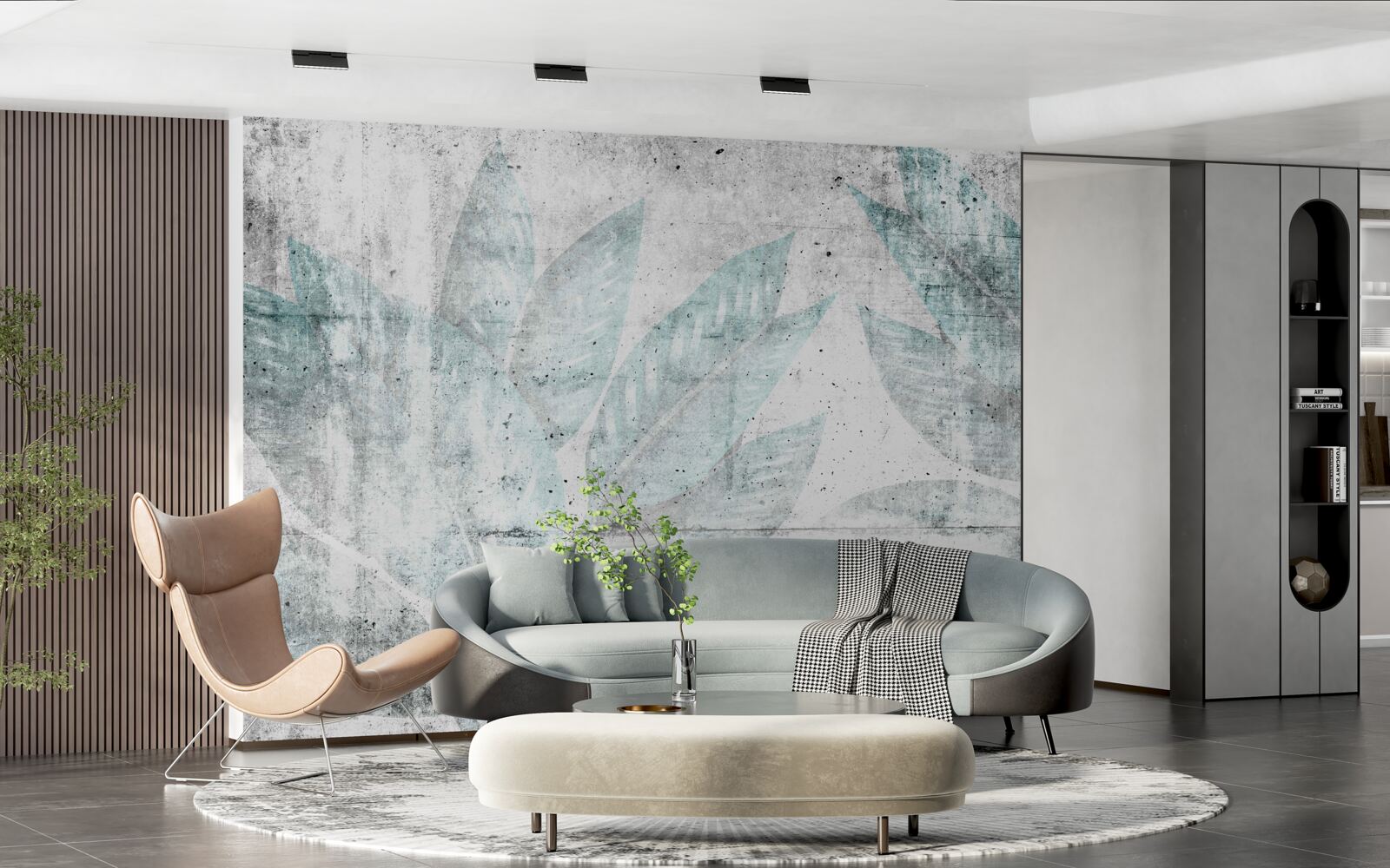 Fototapet printuri de frunze mari de toamnă