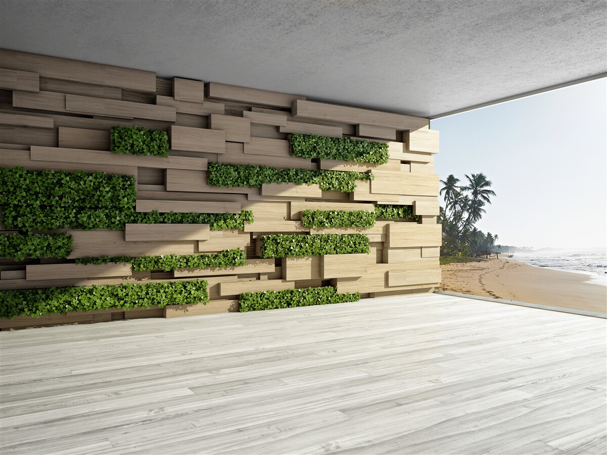 Fototapet cucerirea plajei, perete de piatră