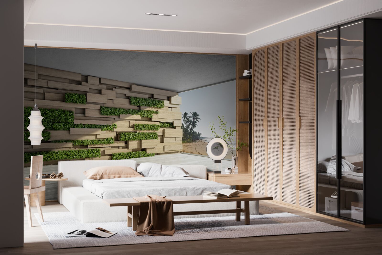 Fototapet cucerirea plajei, perete de piatră