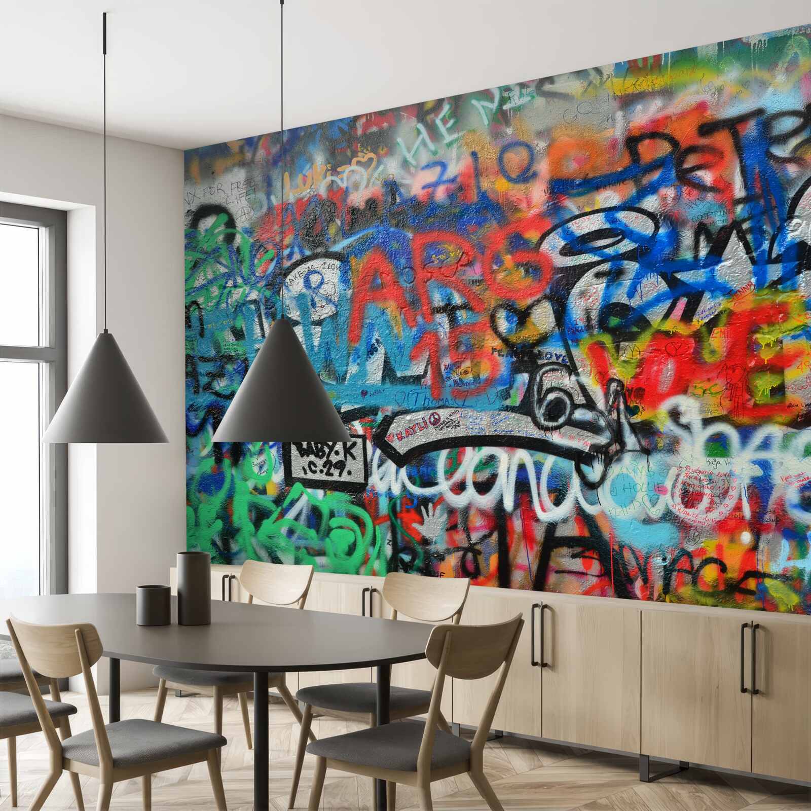 Fototapet Zid decorat cu graffiti