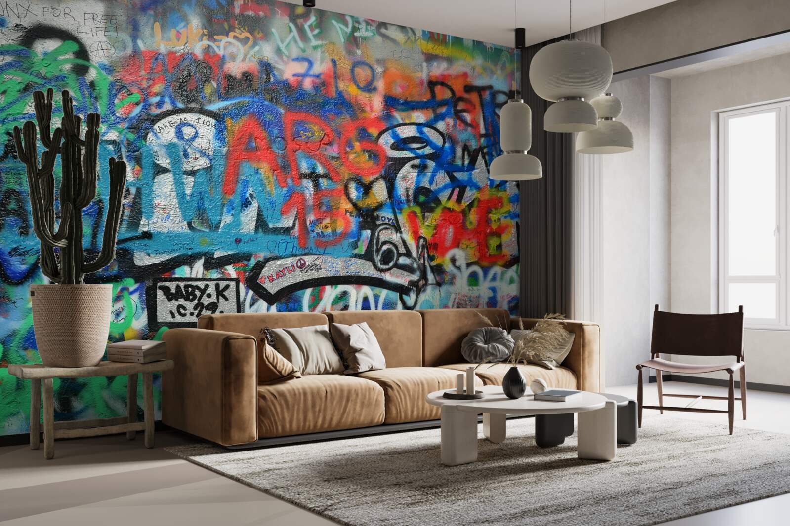 Fototapet Zid decorat cu graffiti