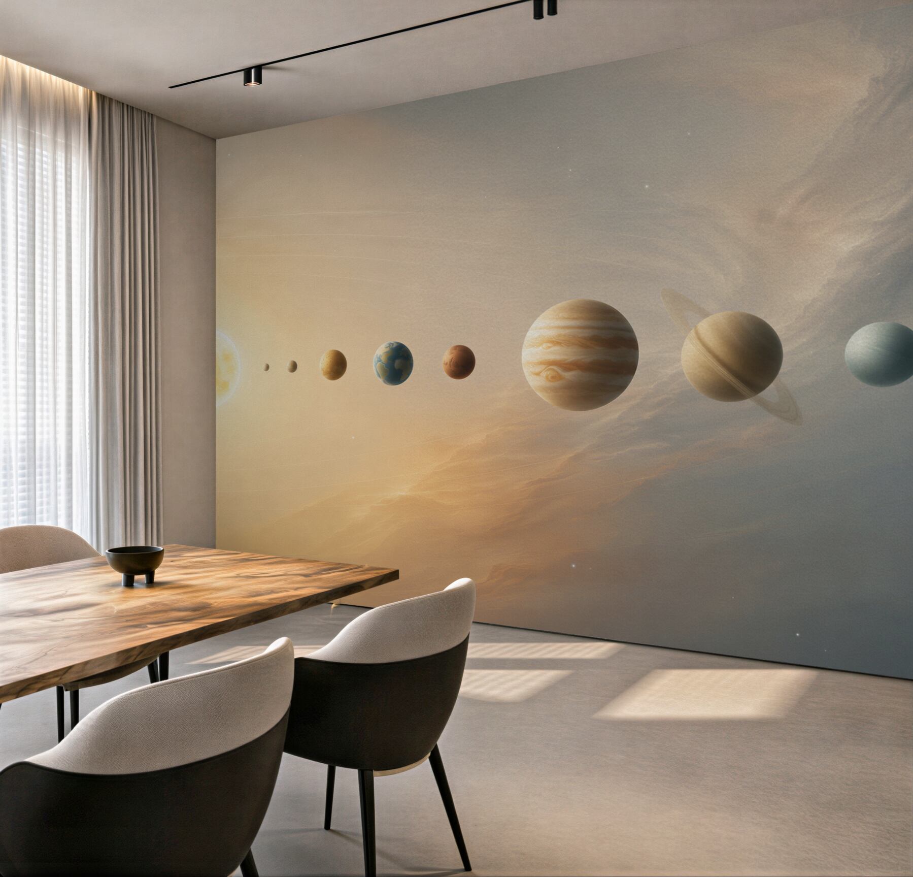 Fototapeta kolejność rotacji planet wokół naszej galaktyki