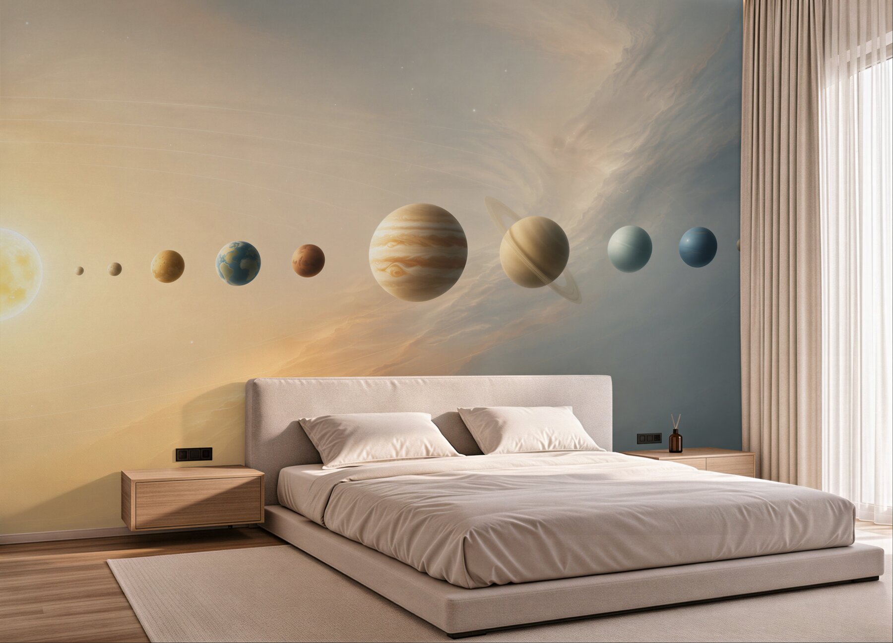 Fototapeta kolejność rotacji planet wokół naszej galaktyki