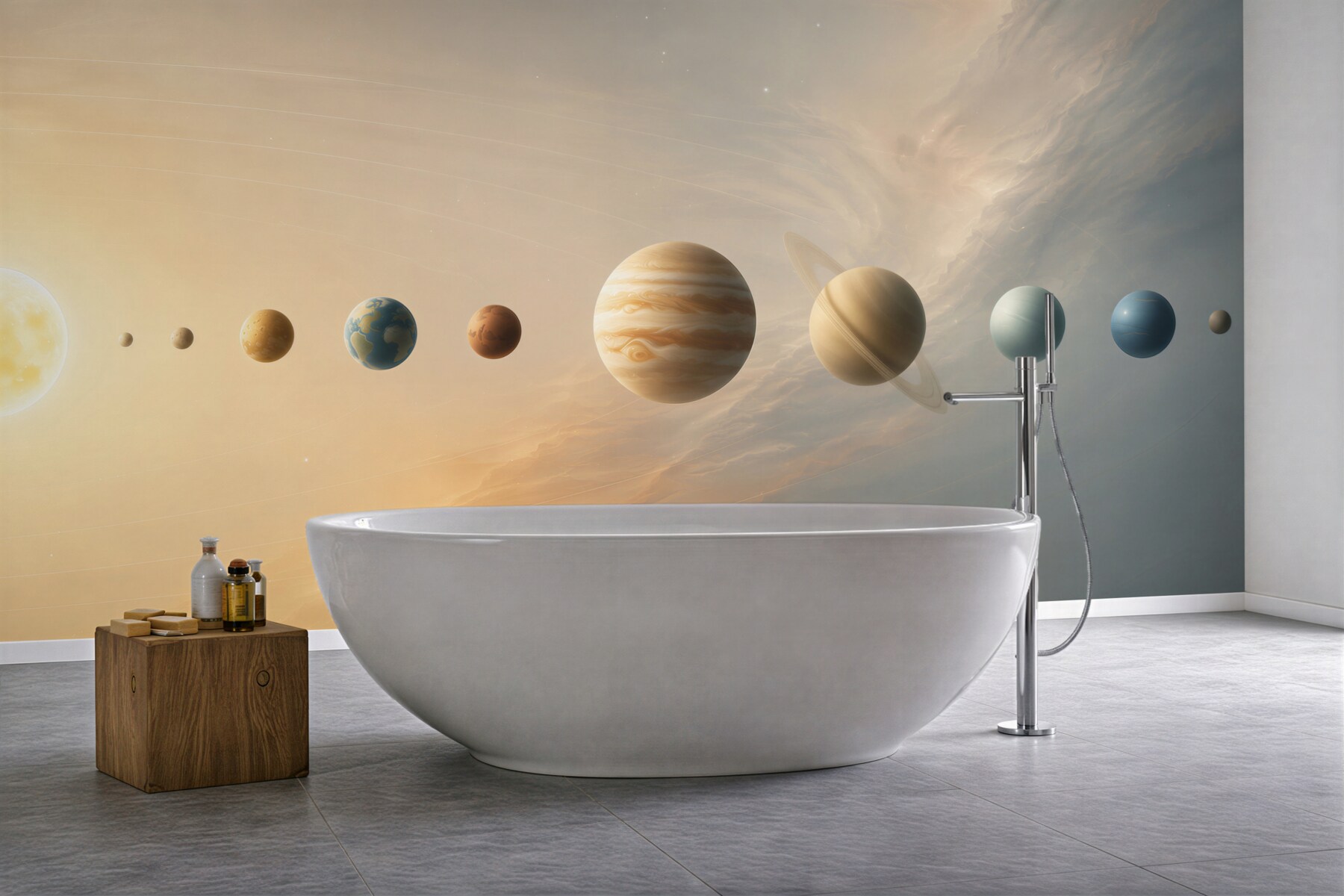 Fototapeta kolejność rotacji planet wokół naszej galaktyki