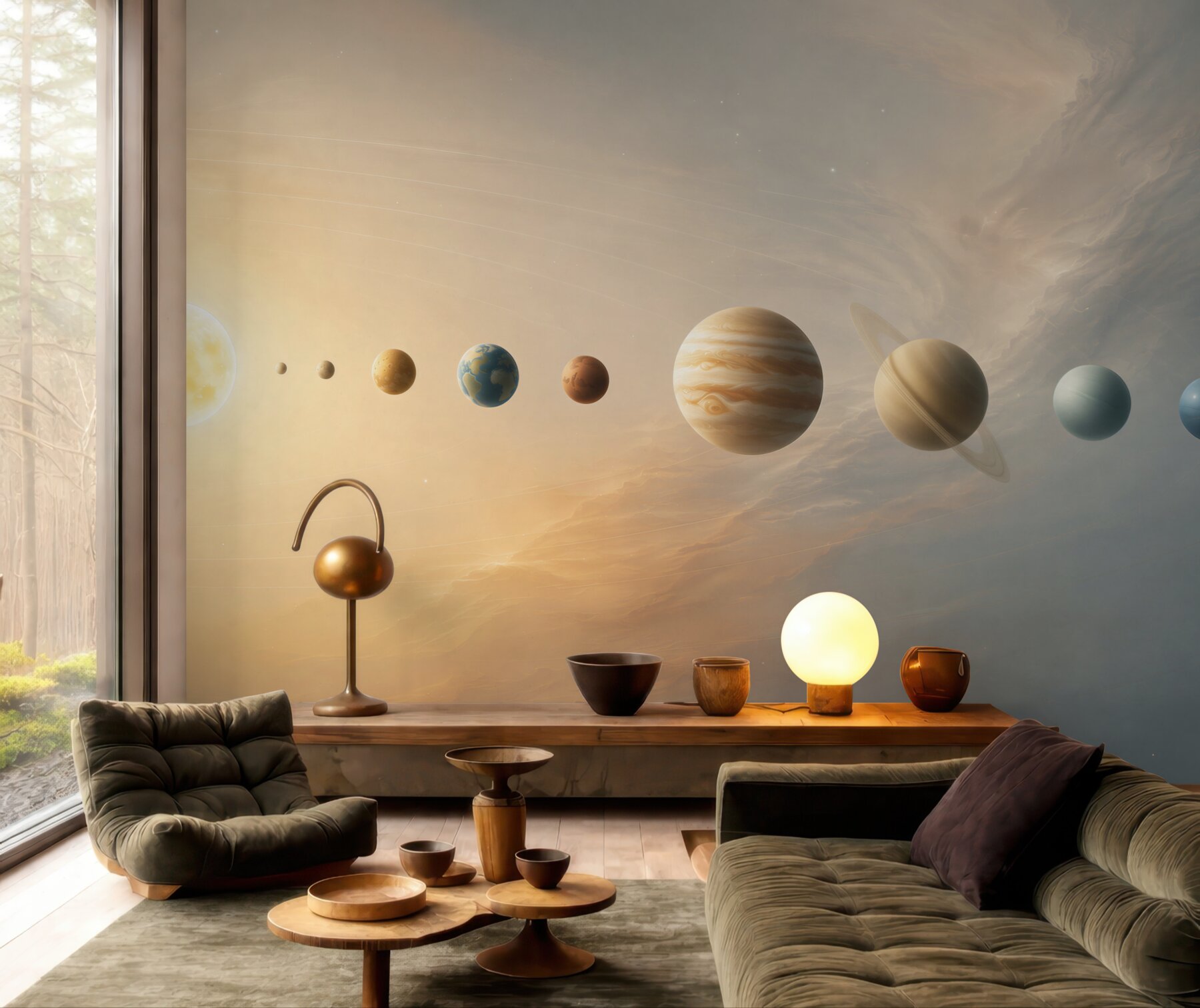 Fototapeta kolejność rotacji planet wokół naszej galaktyki