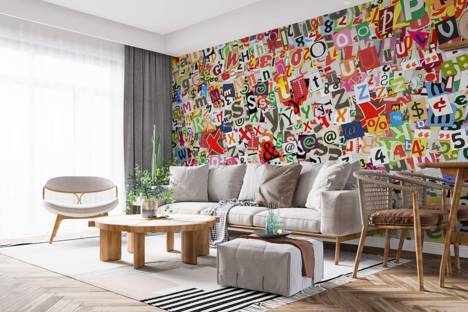 Fototapet graffiti-ul conține o mulțime de litere și numere