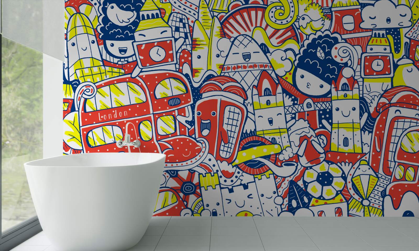 Fototapet graffiti luminos pe perete