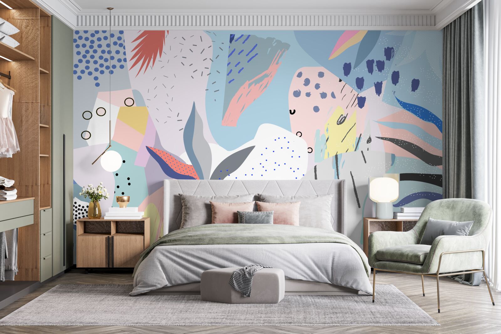 Fototapet abstractizarea pădurii tropicale