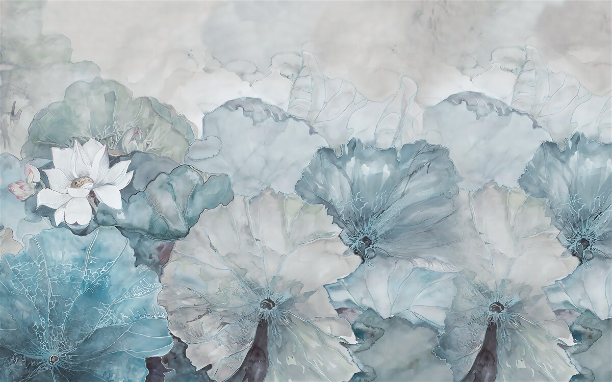 Fototapet ceața învăluie vegetația tropicală