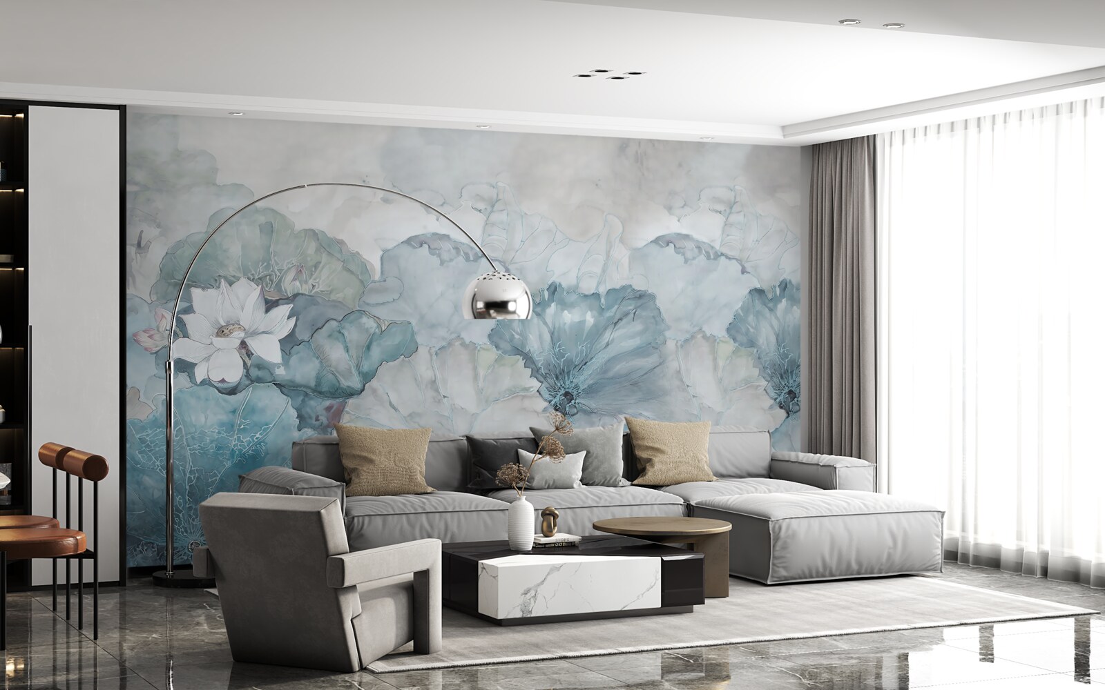 Fototapet ceața învăluie vegetația tropicală