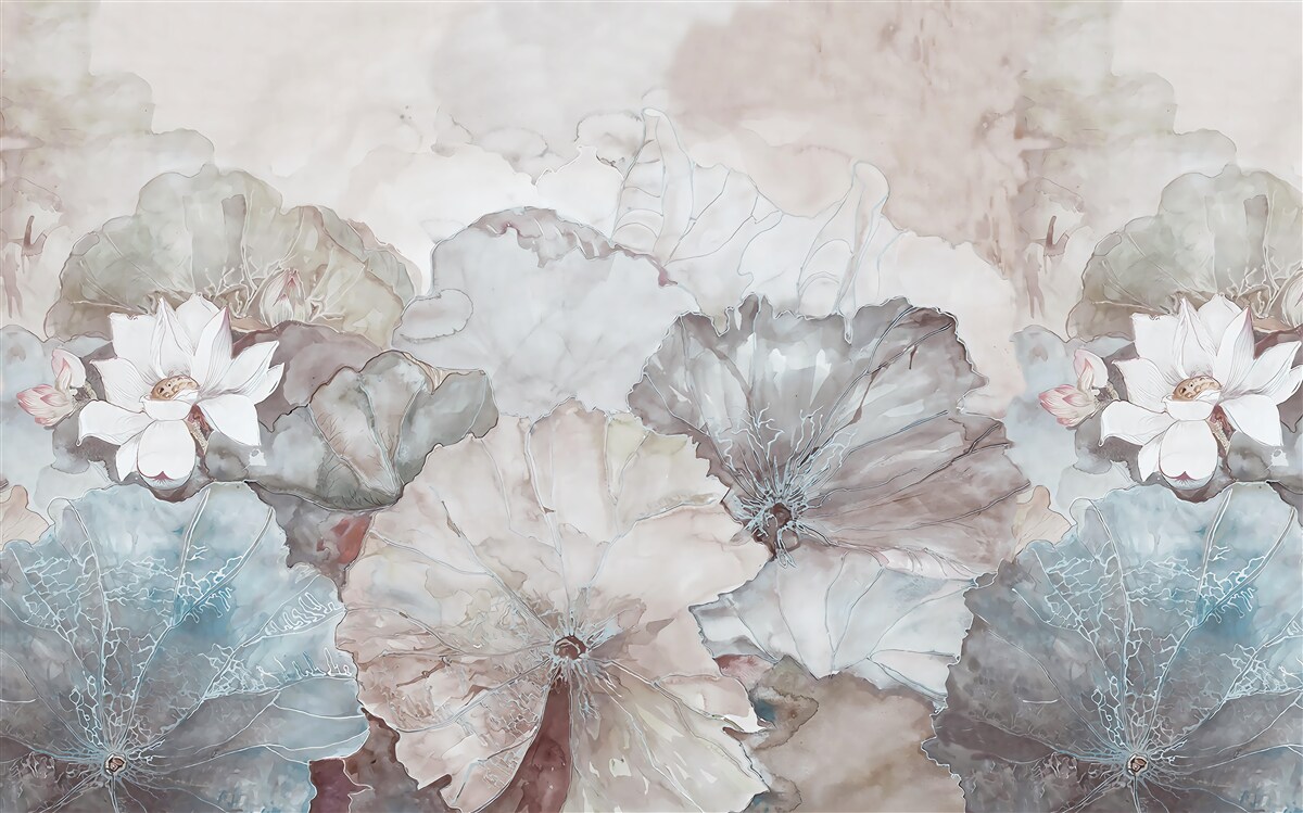 Fototapet frunze la tropice în ploaie