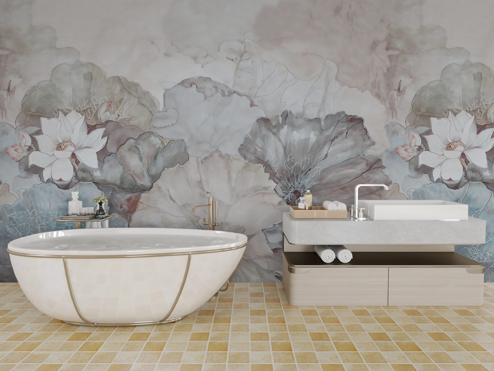 Fototapet frunze la tropice în ploaie