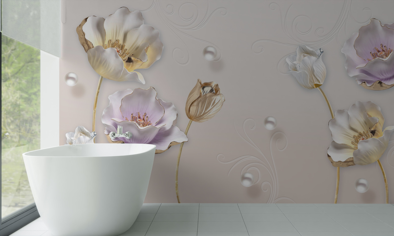 Fototapet muguri subțiri pe un spate moale