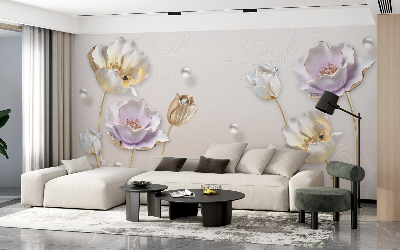 Fototapet muguri subțiri pe un spate moale