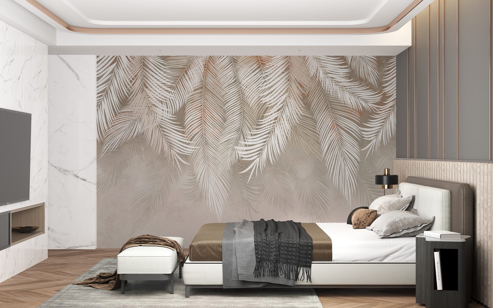 Fototapet frunze de palmier de la tropice