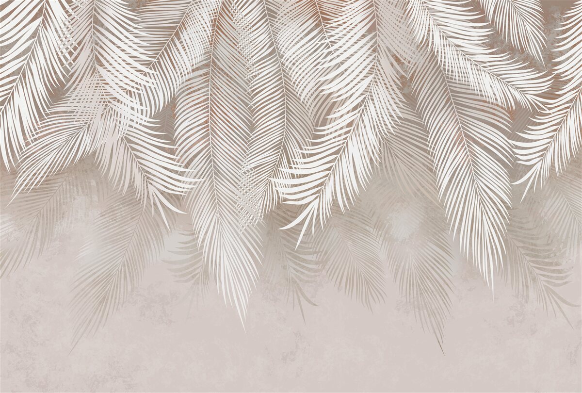 Fototapet frunzele sunt albicioase, ca penele