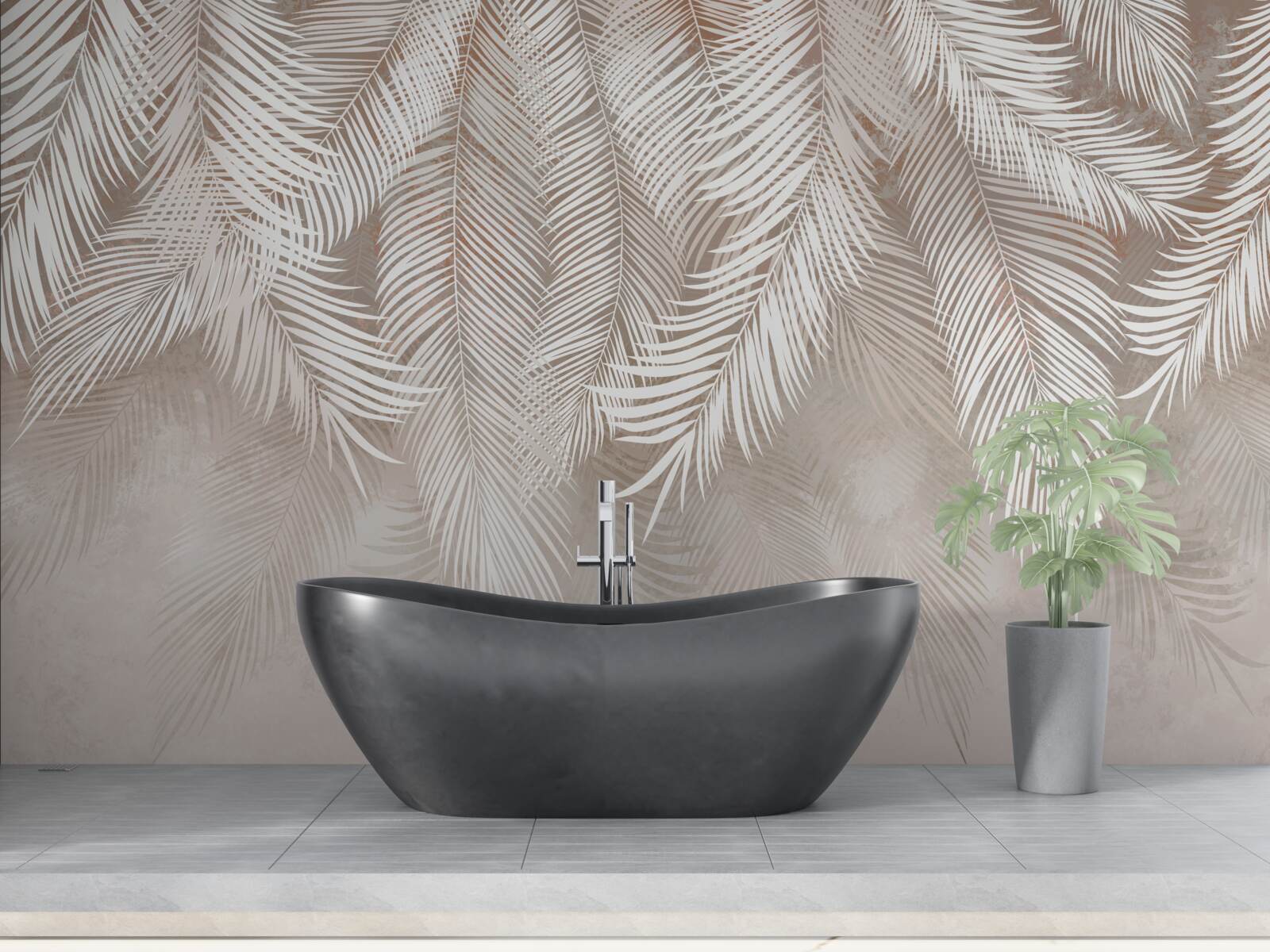 Fototapet frunzele sunt albicioase, ca penele