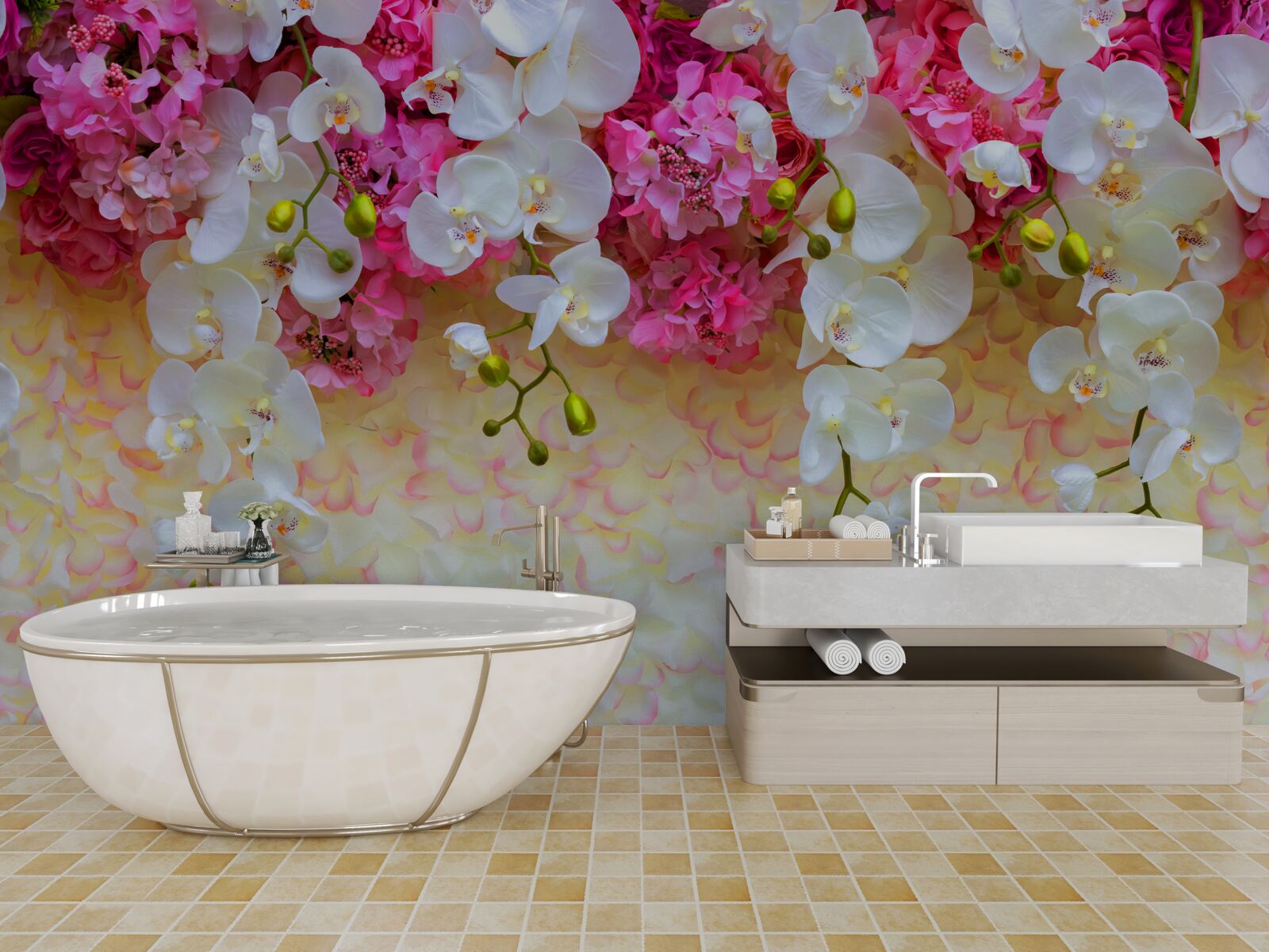 Fototapet orhidee ale căror flori sunt căzute