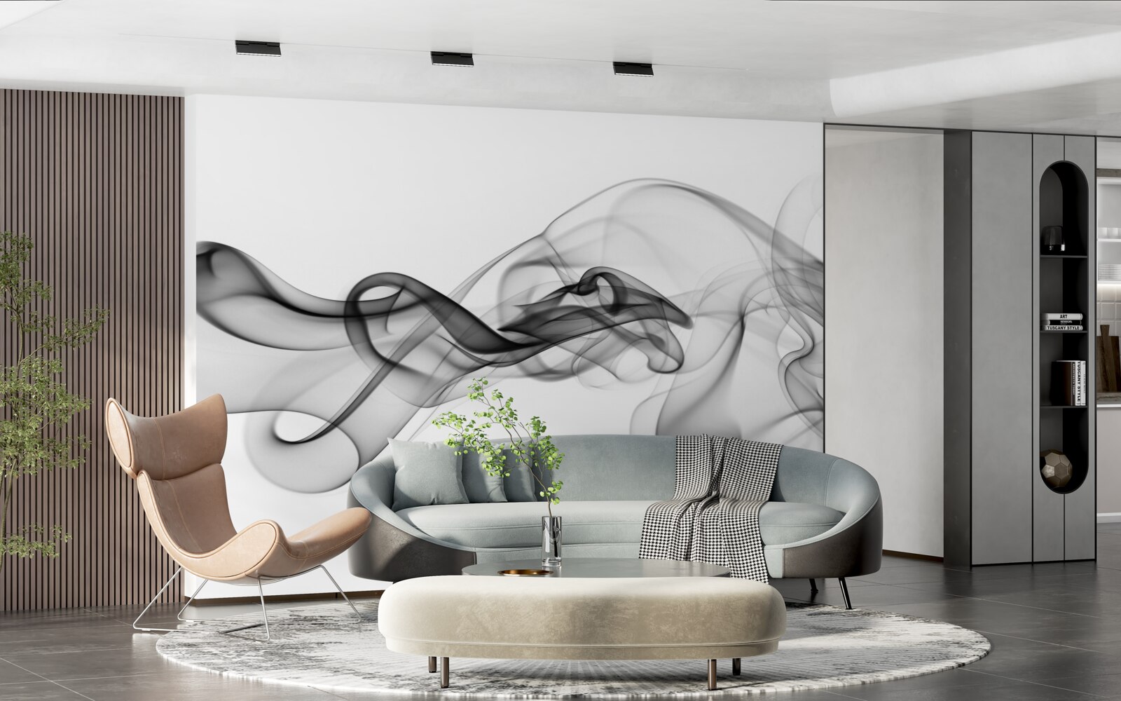 Fototapet nor întunecat pe un fundal deschis