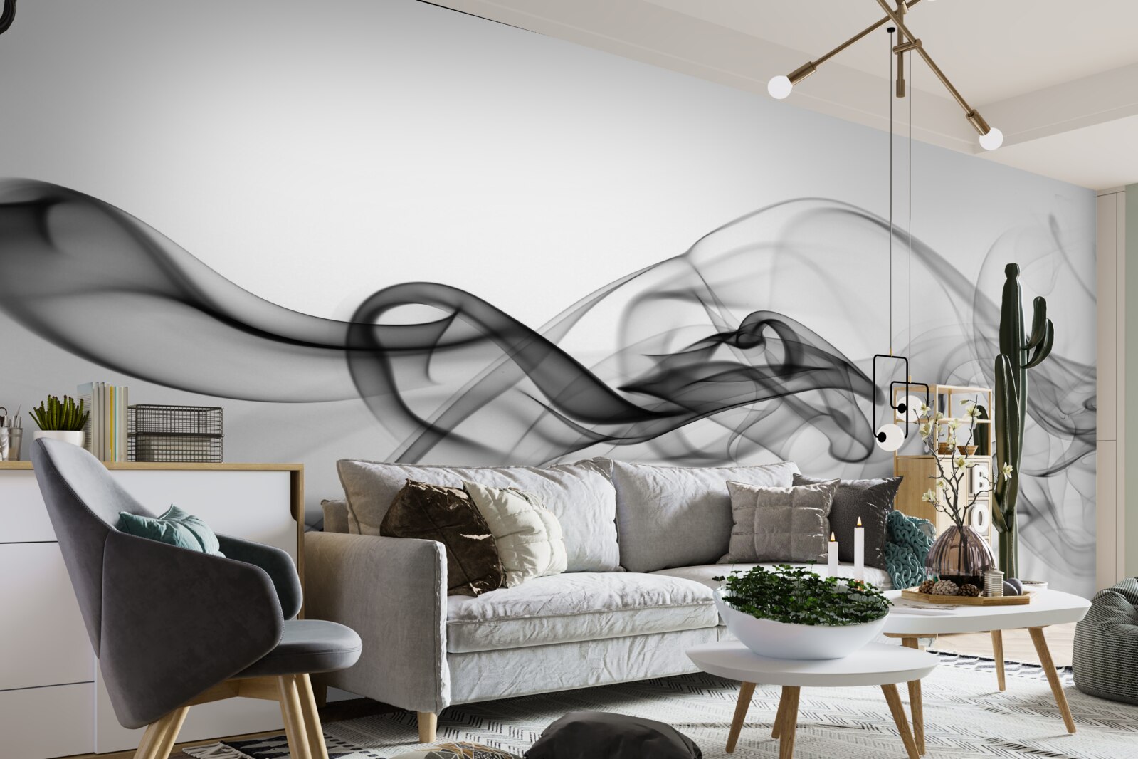 Fototapet nor întunecat pe un fundal deschis