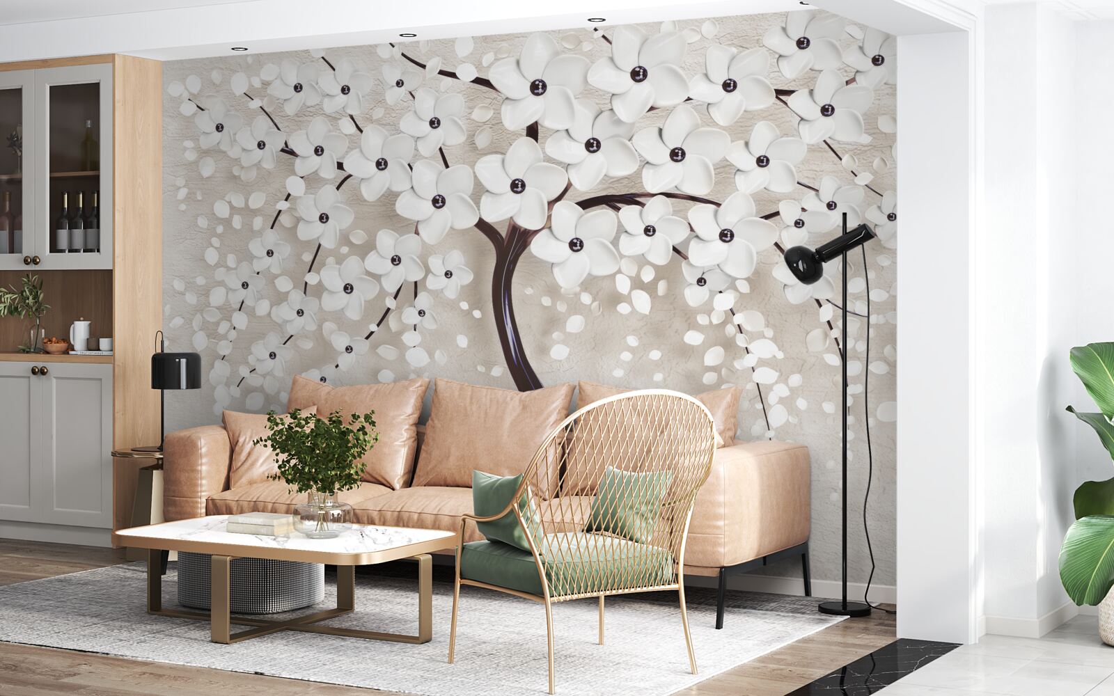 Fototapet copac alb magnific în plină floare