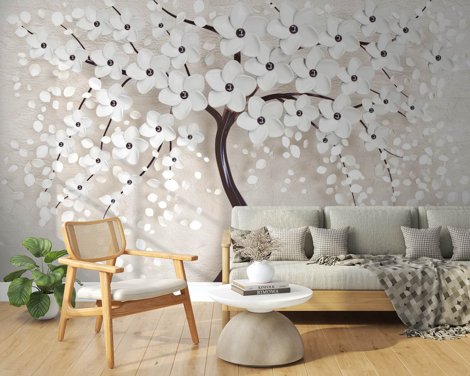 Fototapet copac alb magnific în plină floare