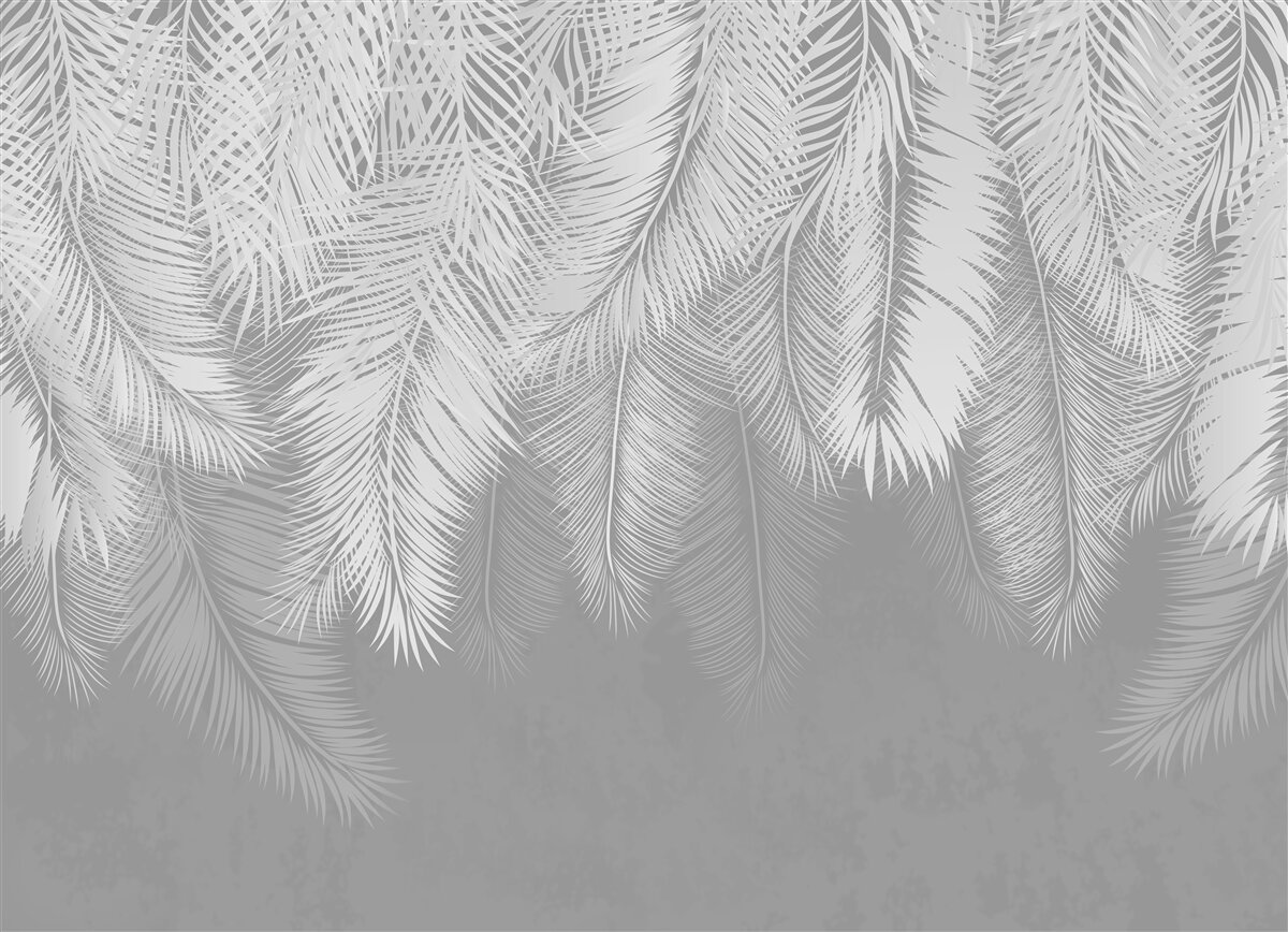 Fototapet pene albe și groase purtate de vânt