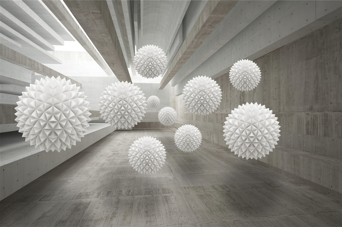 Fototapet infinitul cheamă baloanele în brațele sale