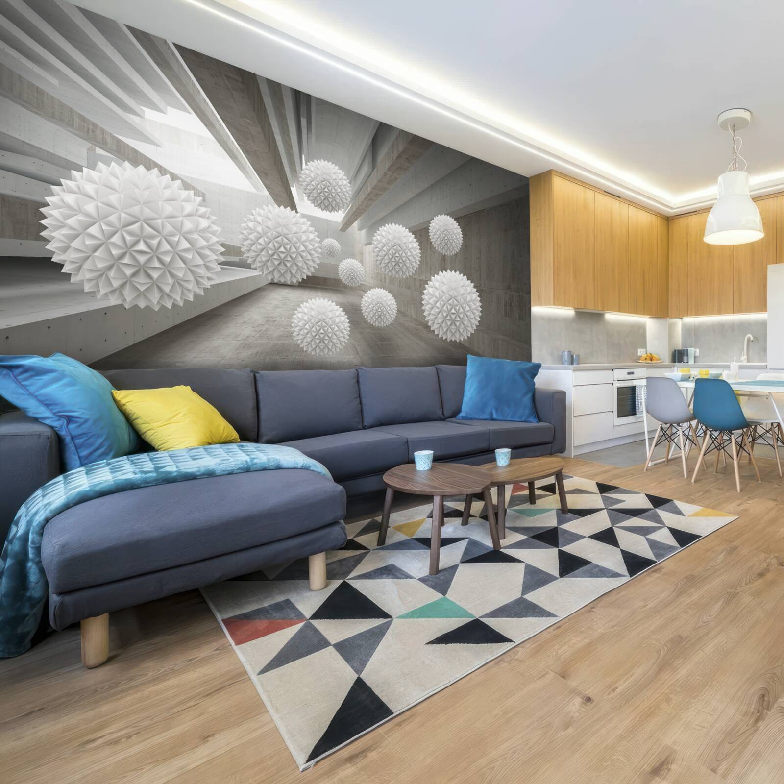 Fototapet infinitul cheamă baloanele în brațele sale