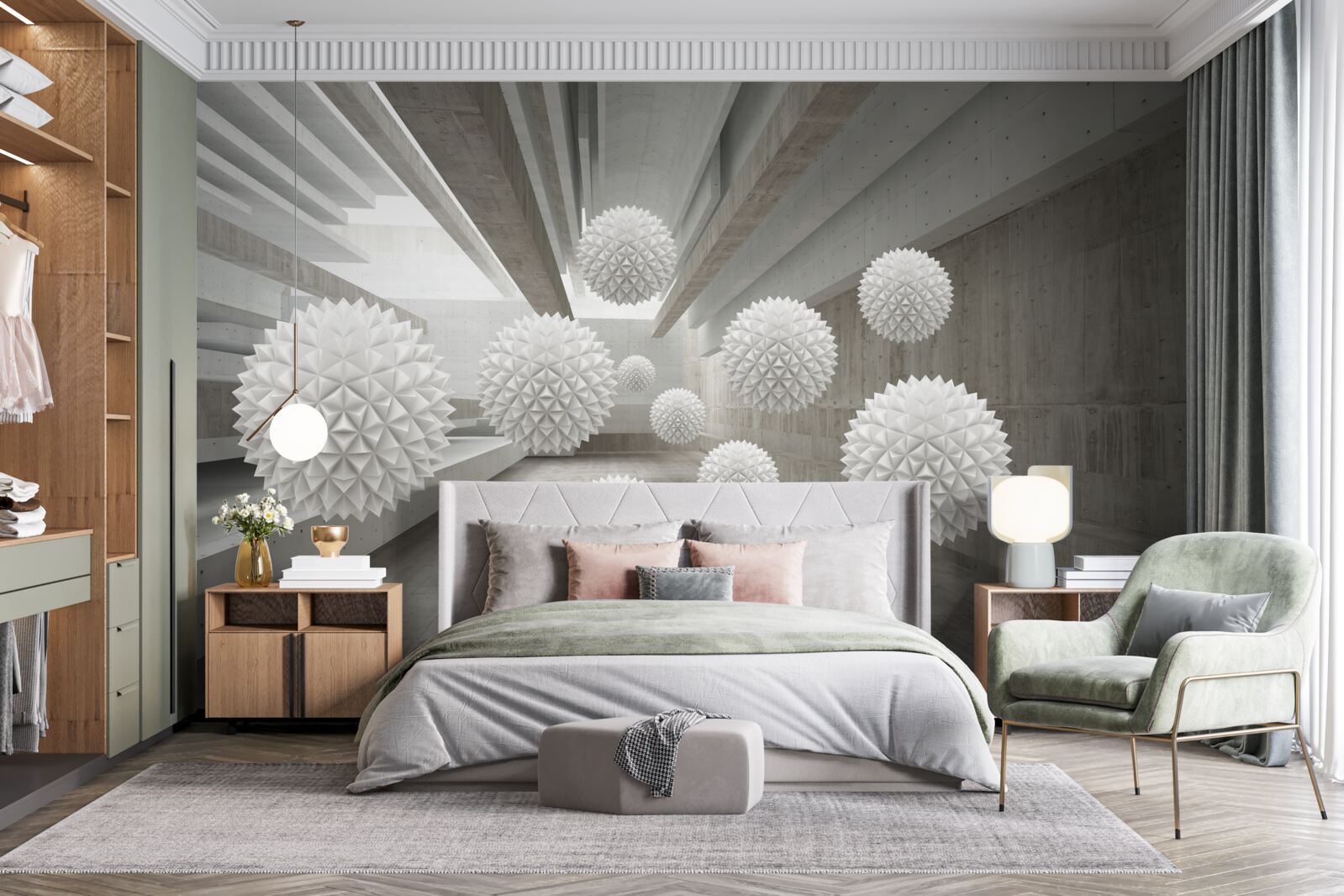 Fototapet infinitul cheamă baloanele în brațele sale