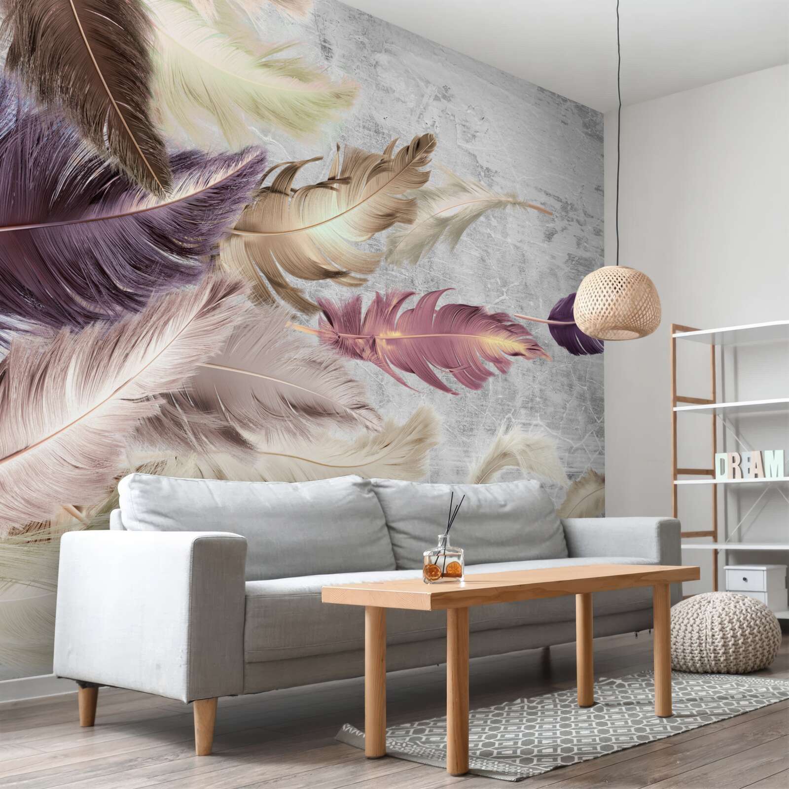 Fototapet penele de diferite culori se leagănă în vânt