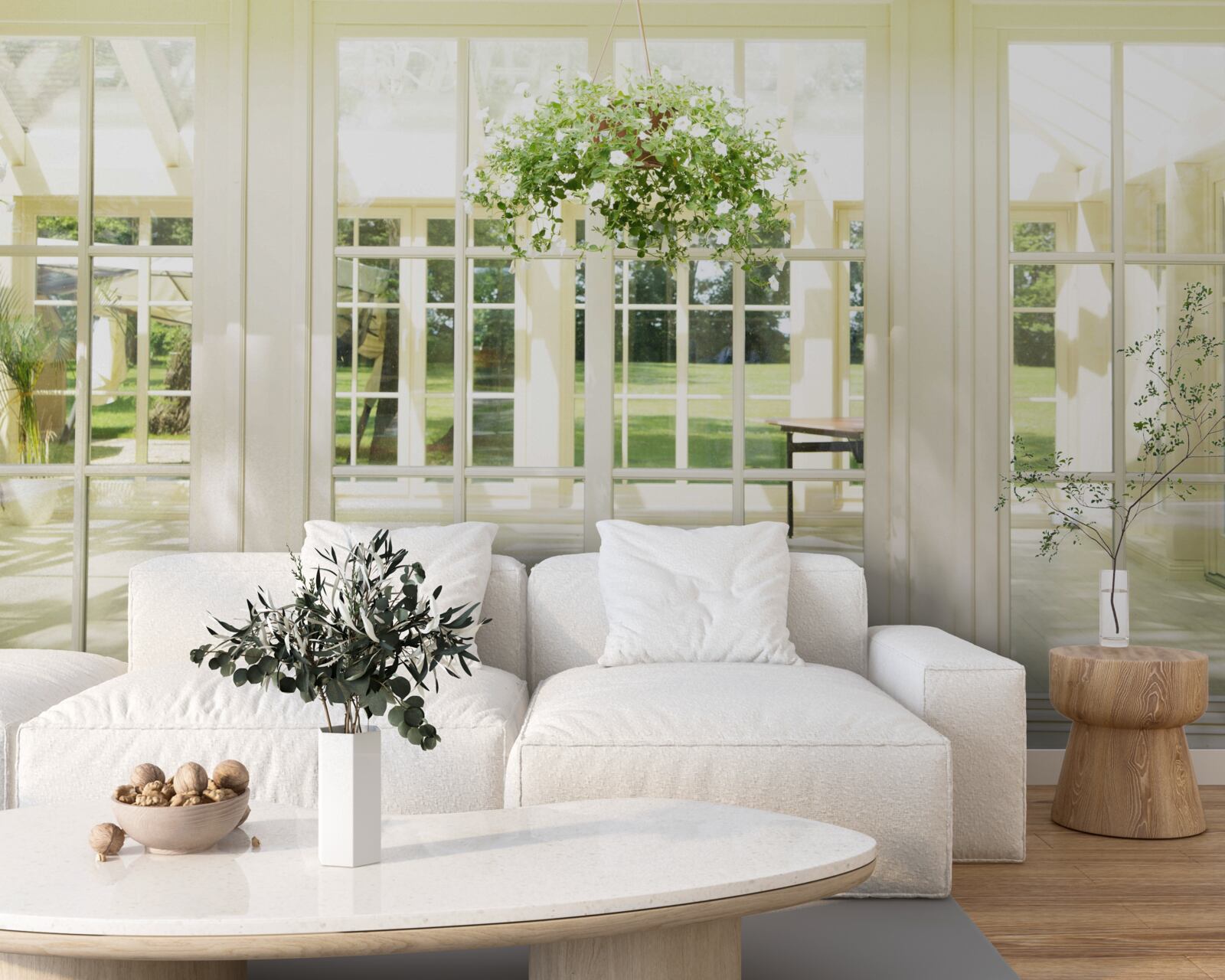 Fototapet interior de casă de țară în culori vii