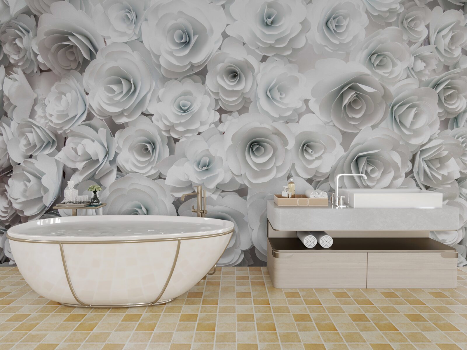 Fototapet compoziție de flori luminoase