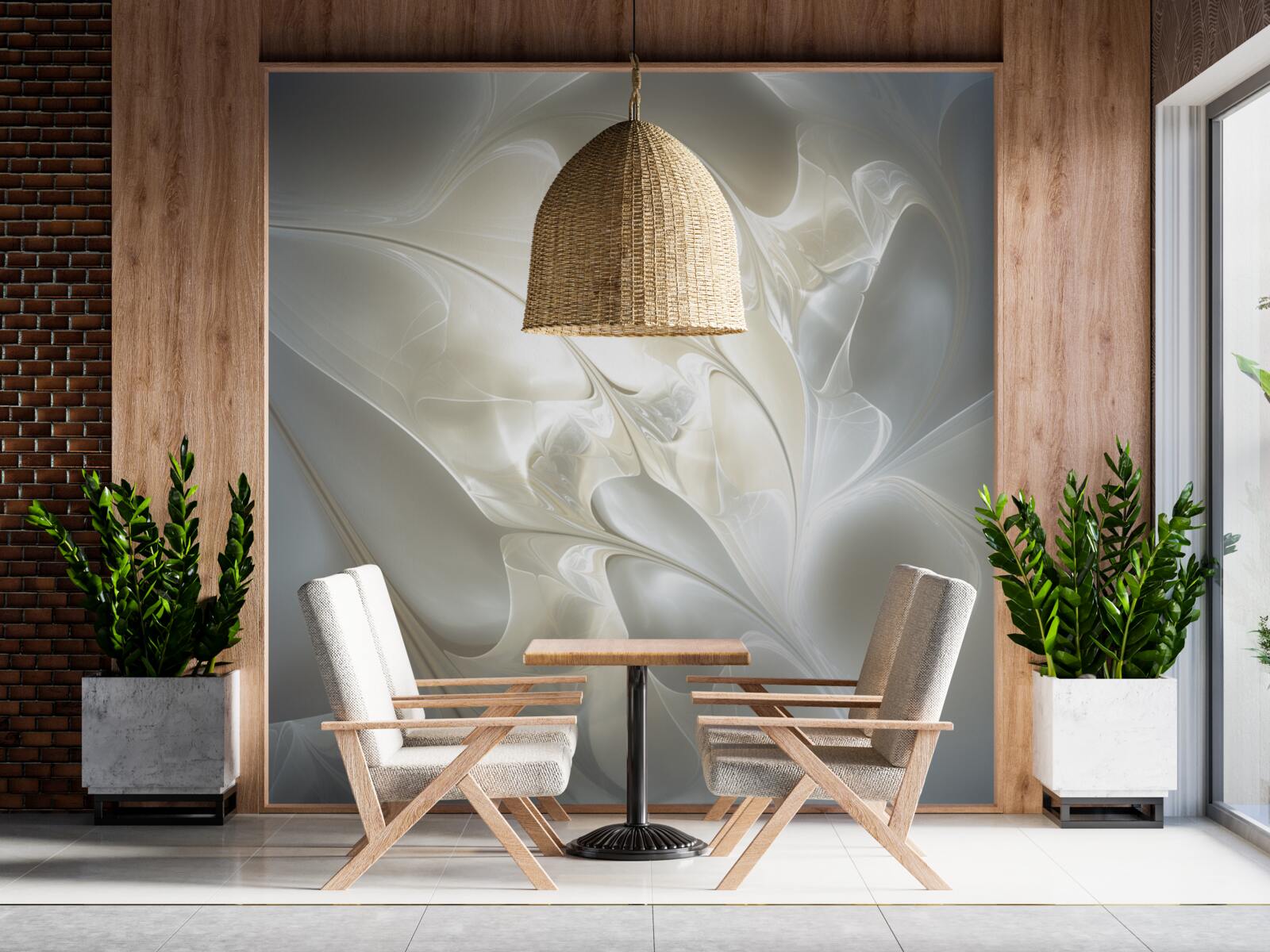 Fototapet raze de lumină prin petale de flori