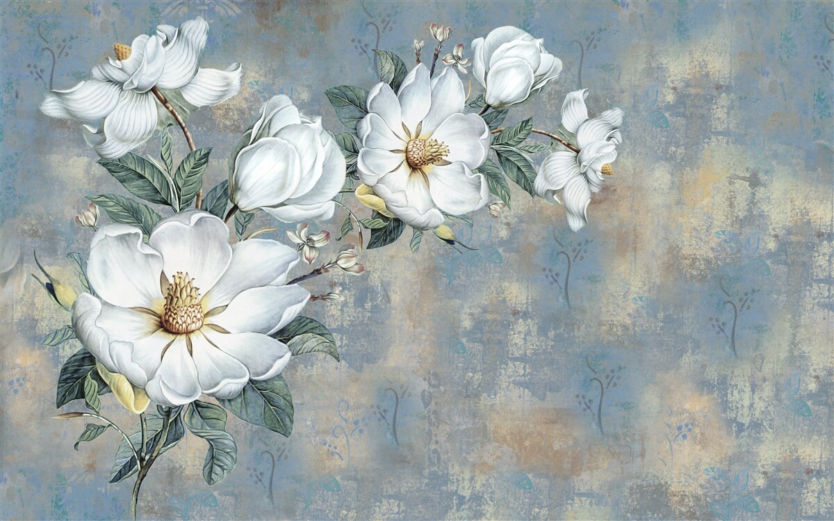 Fototapet muguri de crin alb se odihnesc pe suprafața apei