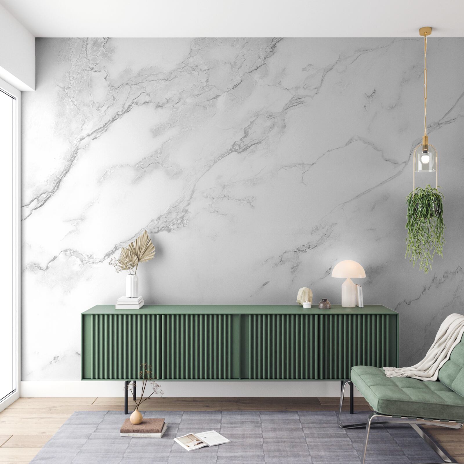 Fototapet marmură albă cu modele