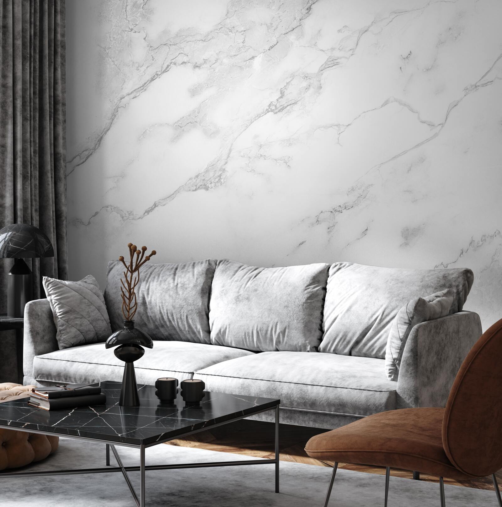 Fototapet marmură albă cu modele