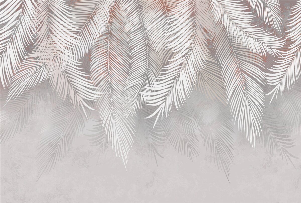 Fototapet culoarea maro deschis a ramurilor de palmier