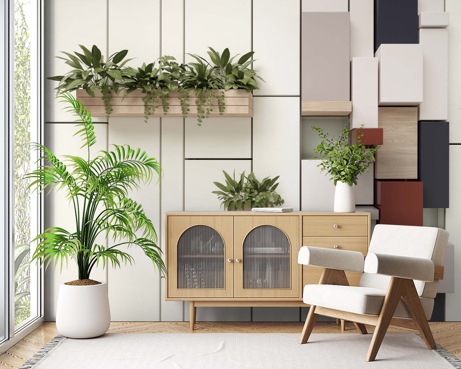 Fototapet plante verzi în ghivece