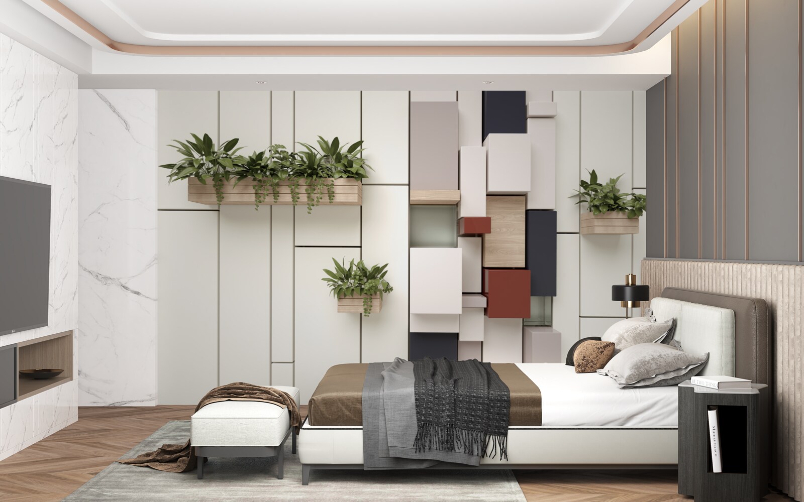 Fototapet plante verzi în ghivece