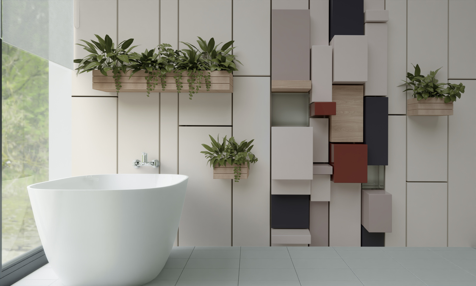 Fototapet plante verzi în ghivece