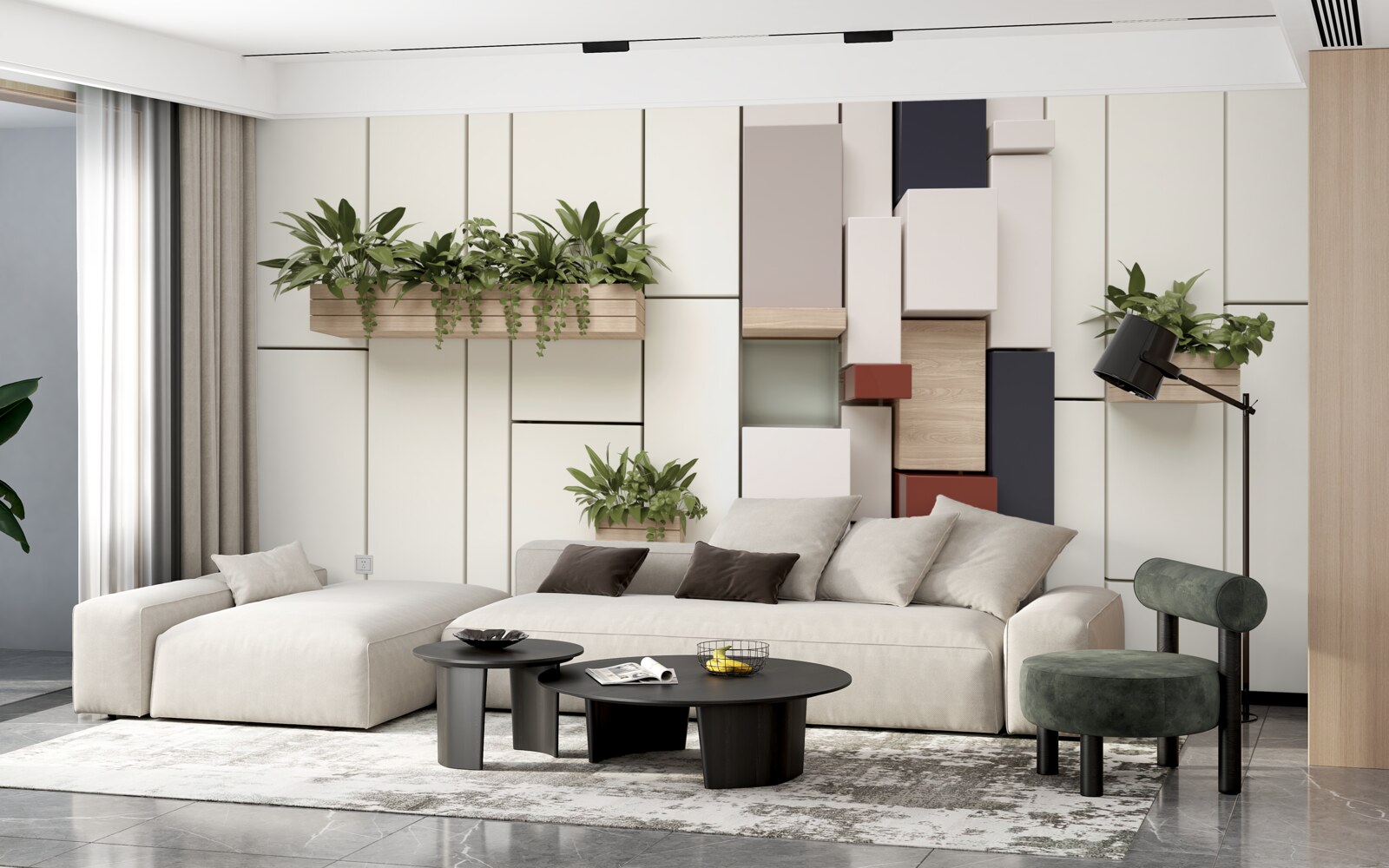 Fototapet plante verzi în ghivece