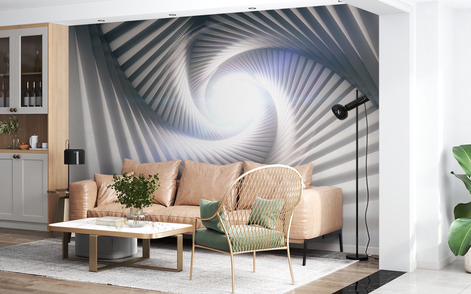 Fototapet pâlnia, care este în continuă creștere, este de culoare gri