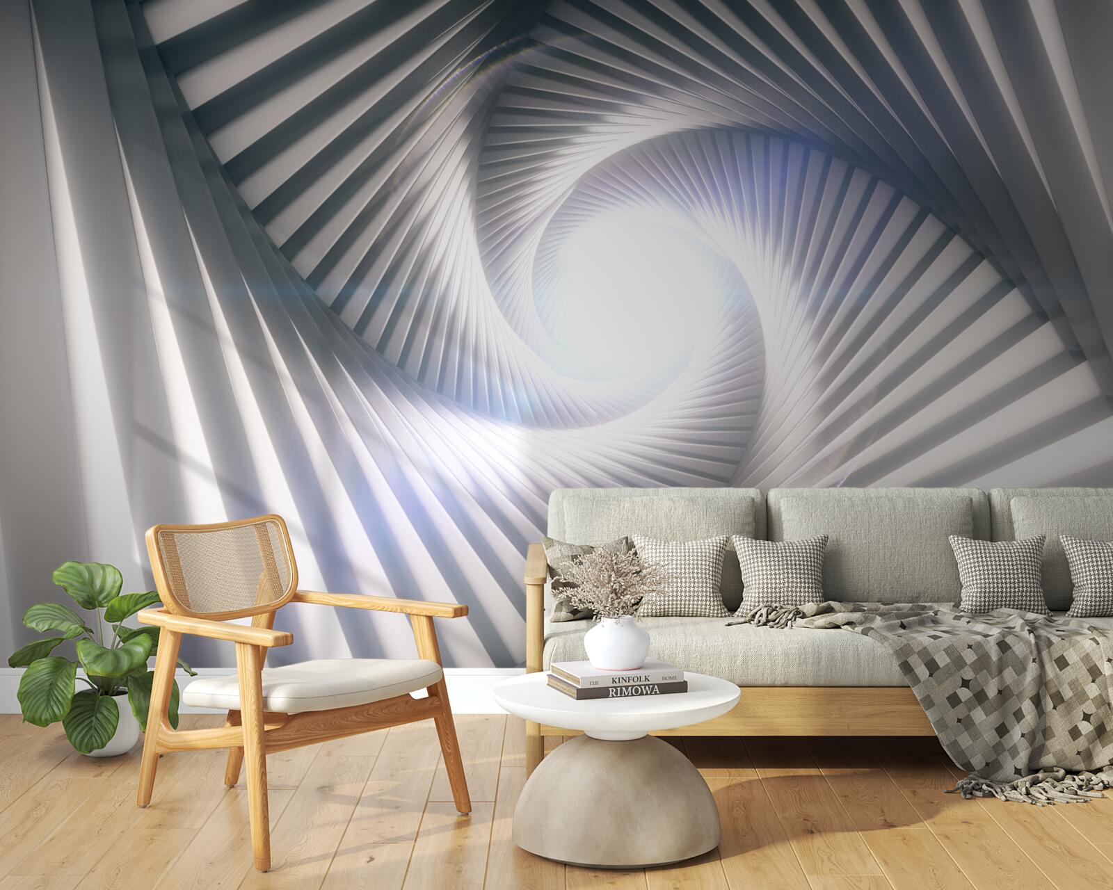 Fototapet pâlnia, care este în continuă creștere, este de culoare gri