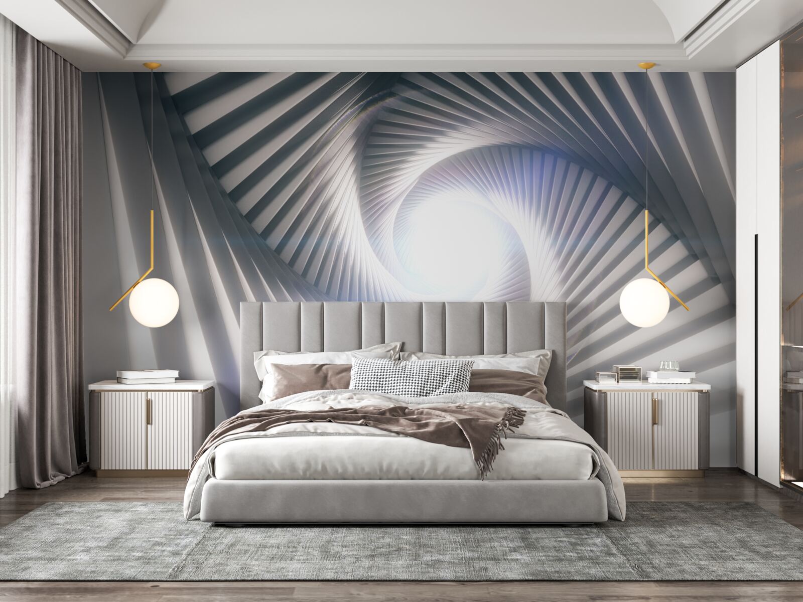 Fototapet pâlnia, care este în continuă creștere, este de culoare gri